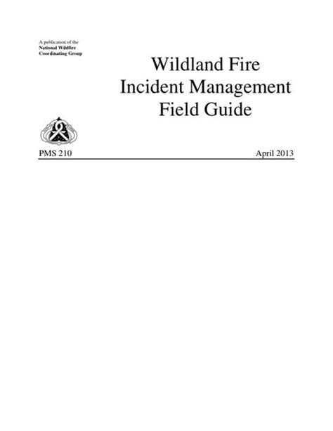 wildland fire incident management field guide 2017